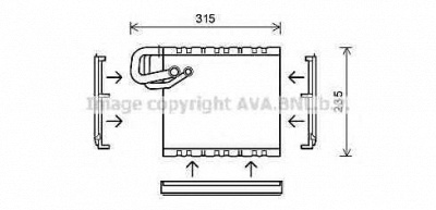AVA QUALITY COOLING msv550 -  Испаритель, кондиционер